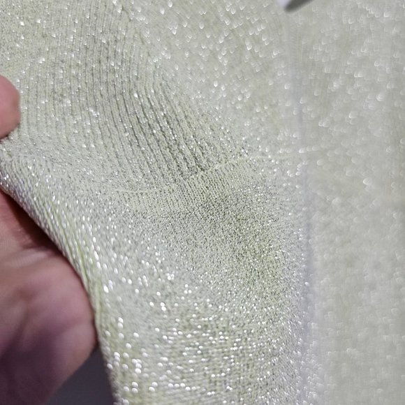 🏷️NWT SMF Knit Top w/ Lurex In Lime - Size Medium - Picture 7 of 12